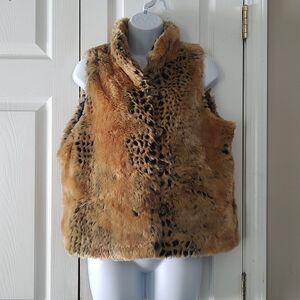 Jamie Sadock Vintage Faux Fur Vest Size S